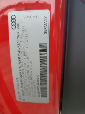 2018 AUDI S5 PRESTIG WAUR4AF59JA008272