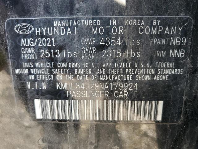 2022 HYUNDAI SONATA LIM KMHL34J29NA179924