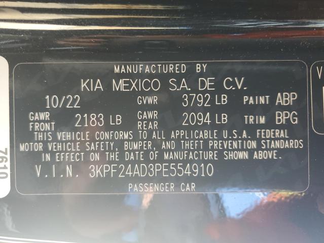 2023 KIA FORTE LX 3KPF24AD3PE554910