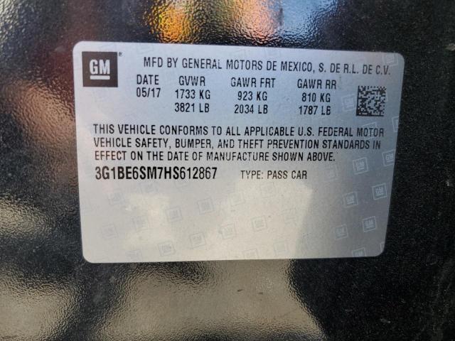 2017 CHEVROLET CRUZE LT 3G1BE6SM7HS612867