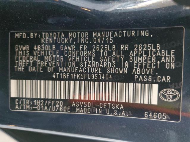 2015 TOYOTA CAMRY LE - 4T1BF1FK5FU953404