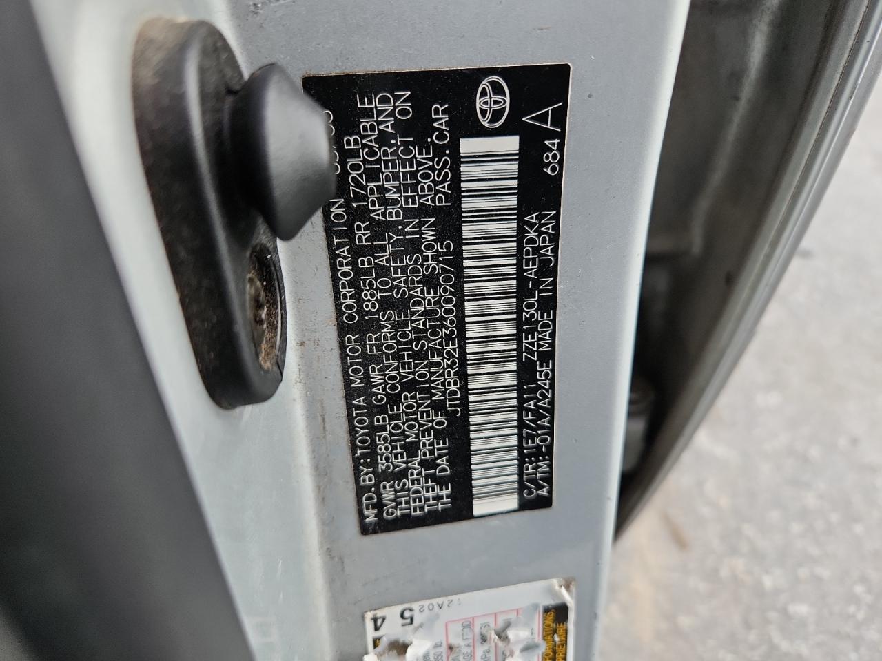 Lot #3301766358 2006 TOYOTA COROLLA CE