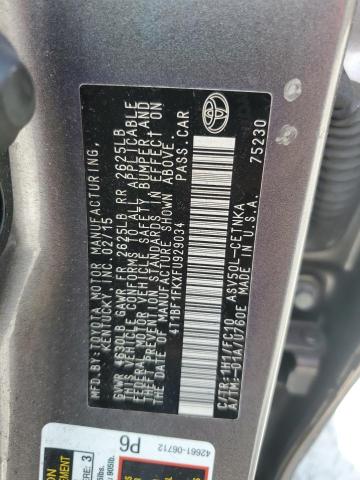 2015 TOYOTA CAMRY LE - 4T1BF1FKXFU929034