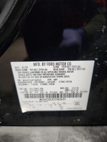 2020 FORD ECOSPORT SES MAJ6S3JLXLC362635