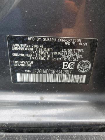 2024 SUBARU CROSSTREK JF2GUADC0RH342867