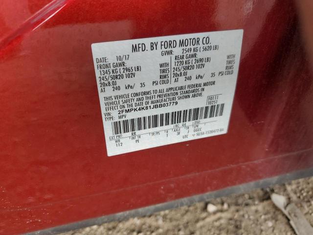 2018 FORD EDGE TITAN 2FMPK4K81JBB03779