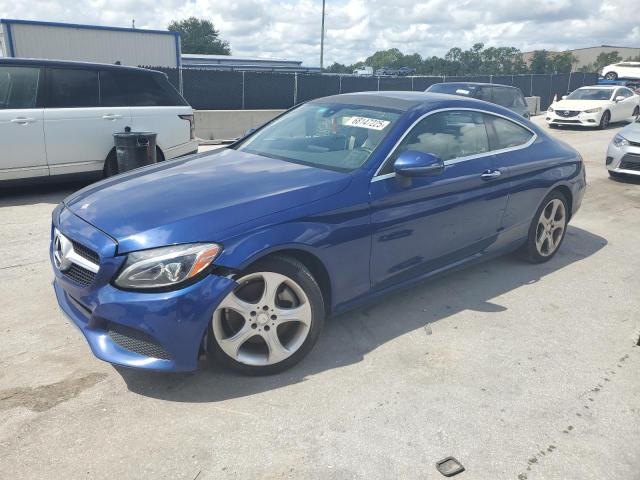 MERCEDES-BENZ C 300 2017 blue coupe gas WDDWJ4JB0HF325499 photo #1