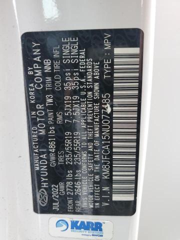 2022 HYUNDAI TUCSON SEL - KM8JFCA15NU077485