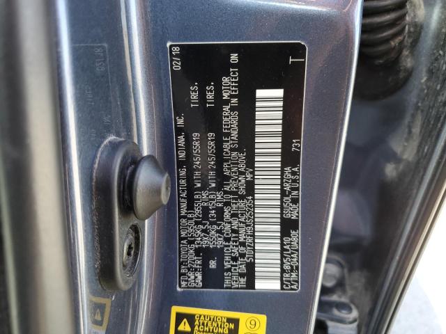 2018 TOYT HIGHLANDER LIMITED - 5TDYZRFH9JS252354