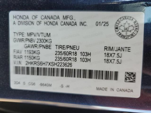 2025 HONDA CR-V EXL - 2HKRS6H7XSH223626