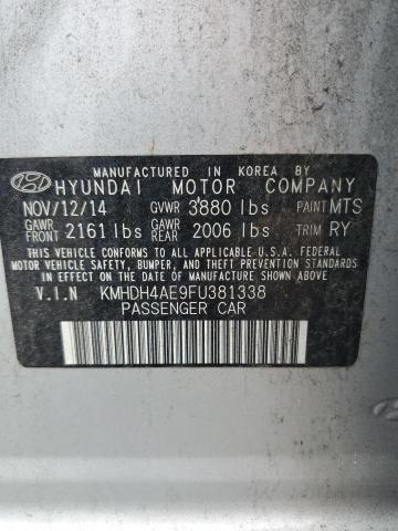 2015 HYUNDAI ELANTRA SE KMHDH4AE9FU381338