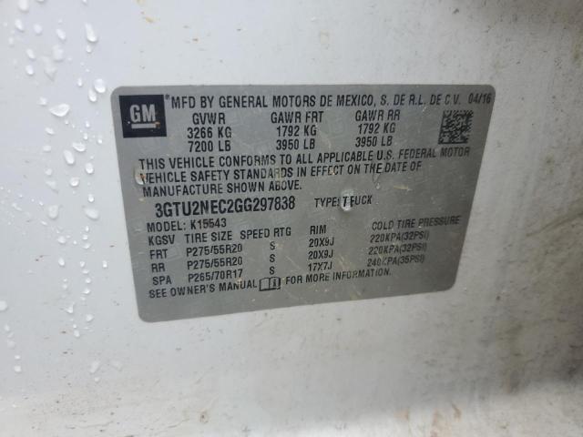 2016 GMC SIERRA K15 3GTU2NEC2GG297838