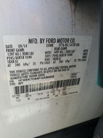 2015 FORD EXPLORER X 1FM5K7D84FGA86806