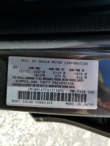 2016 MAZDA 3 GRAND TOURING JM1BM1X75G1313894
