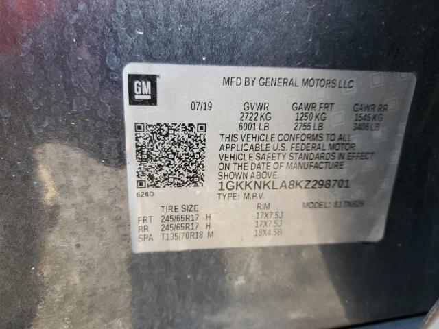 2019 GMC ACADIA SLE 1GKKNKLA8KZ298701