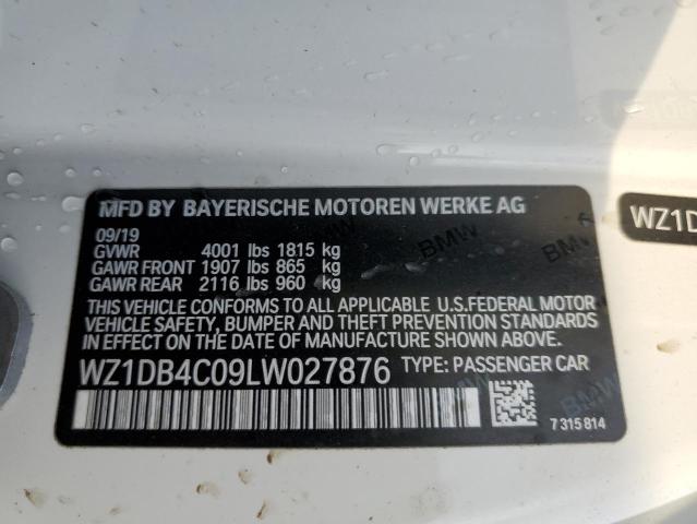 2020 TOYOTA SUPRA BASE WZ1DB4C09LW027876