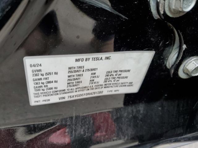 2024 TESLA MODEL Y 7SAYGDEF0RA281380