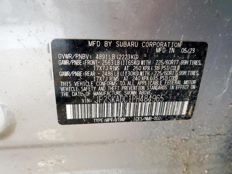 2023 SUBARU FORESTER PREMIUM JF2SKADC1PH484965
