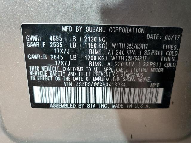 2017 SUBARU OUTBACK 2. - 4S4BSACCXH3418084