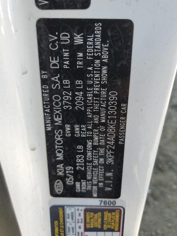 2019 KIA FORTE FE 3KPF24AD8KE130390