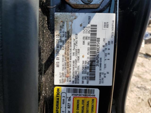 2017 FORD FUSION SE 3FA6P0H7XHR395488