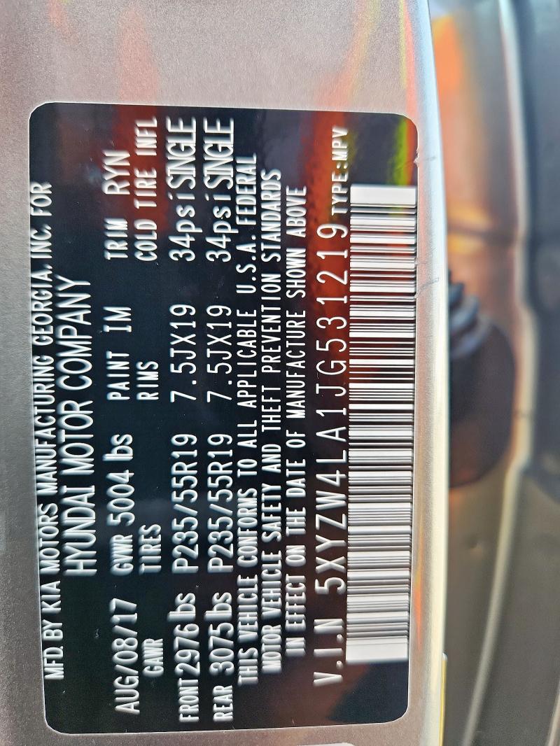 2018 HYUNDAI SANTA FE S #3291160954