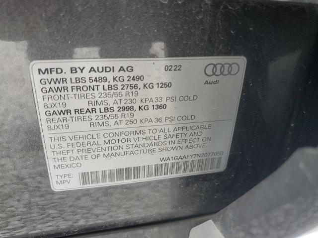 2022 AUDI Q5 PREMIUM WA1GAAFY7N2077050