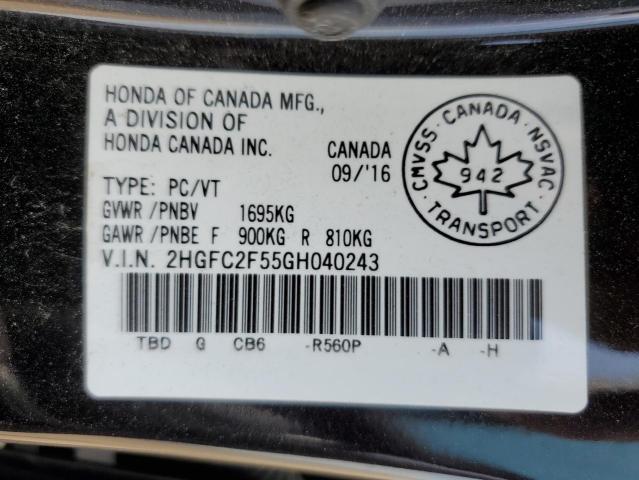 2016 HONDA CIVIC LX - 2HGFC2F55GH040243
