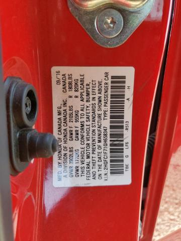 2016 HONDA CIVIC EXL 2HGFC1F71GH658347
