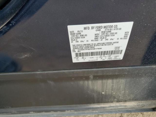 2016 FORD EXPLORER L - 1FM5K7F82GGB17856