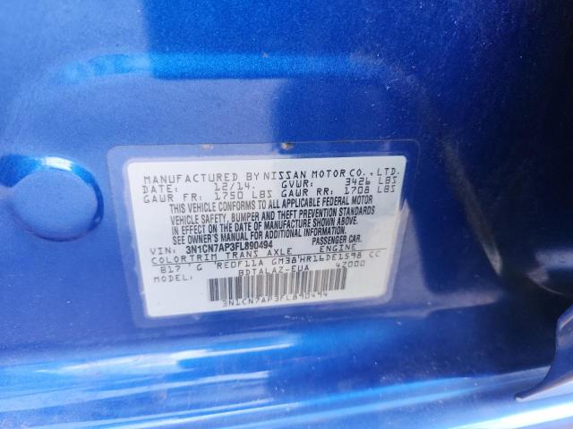 2015 NISSAN VERSA S 3N1CN7AP3FL890494