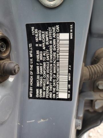 2017 HONDA CIVIC LX SHHFK7H29HU407393