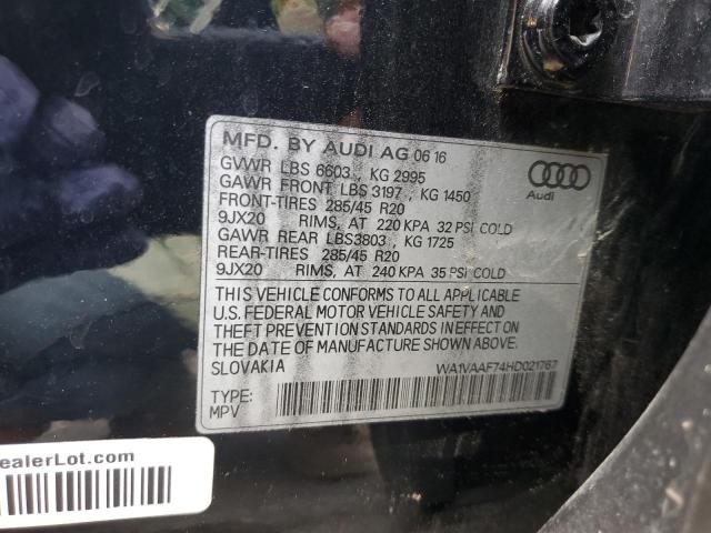 2017 AUDI Q7 PRESTIG WA1VAAF74HD021767