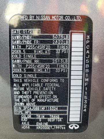 2021 INFINITI QX50 LUXE #3316822405