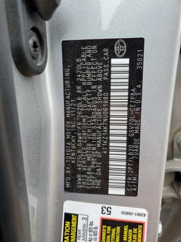 2022 TOYOTA CAMRY TRD - 4T1KZ1AK7NU061880