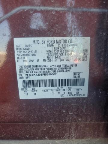 2015 FORD EDGE SEL 2FMTK4J93FBB89807