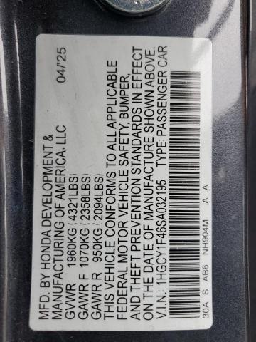 2025 HONDA ACCORD SE #3301891420