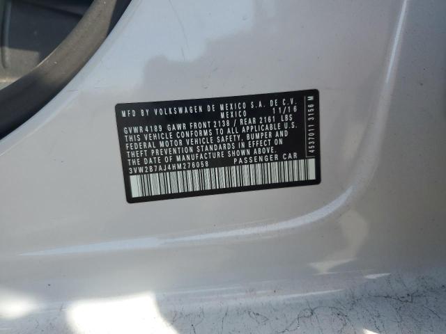 2017 VOLKSWAGEN JETTA S 3VW2B7AJ4HM276058