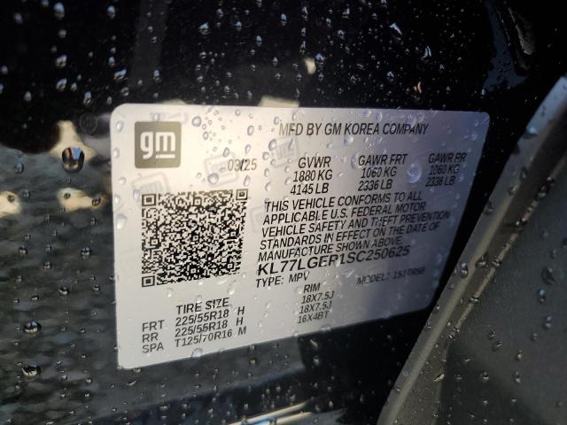 2025 CHEVROLET TRAX 1RS KL77LGEP1SC250625