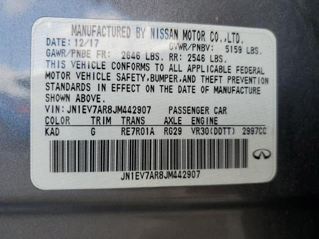 2018 INFINITI Q50 LUXE JN1EV7AR8JM442907