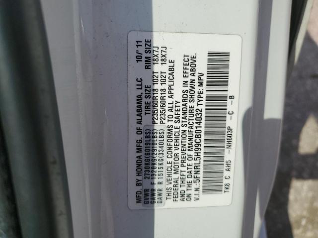 2012 HONDA ODYSSEY TO - 5FNRL5H99CB014032