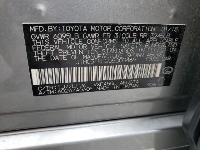 2018 LEXUS LS 500 BAS JTHC51FF2J5000469