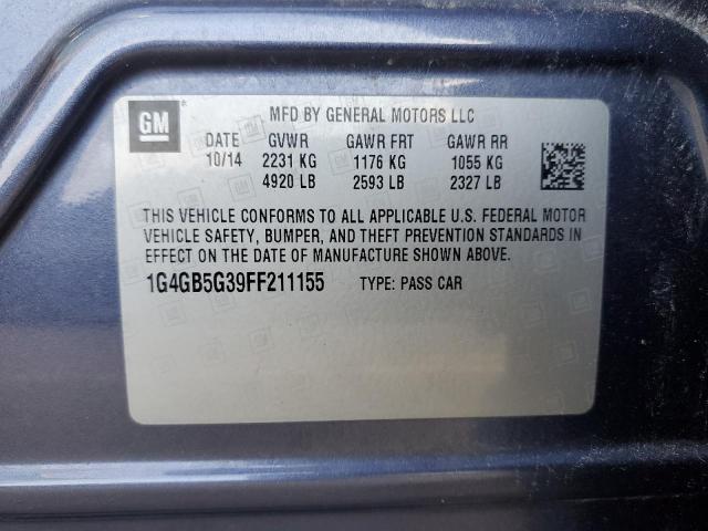 2015 BUICK LACROSSE 1G4GB5G39FF211155