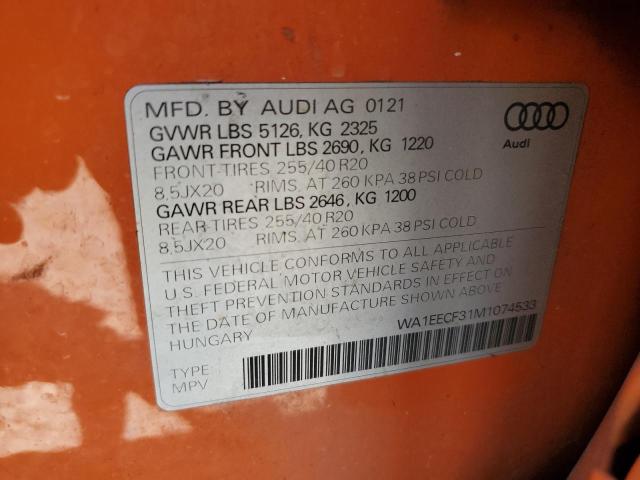 2021 AUDI Q3 PREMIUM WA1EECF31M1074533