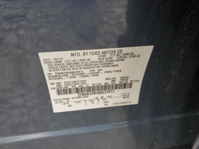 2019 FORD FLEX LIMIT 2FMGK5D85KBA24913