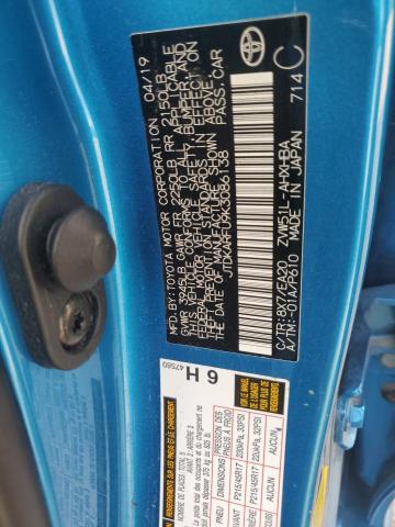 2019 TOYOTA PRIUS JTDKARFU9K3086138