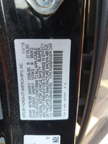 2019 HONDA ACCORD SPO 1HGCV1F33KA012762