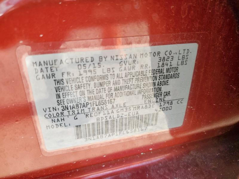 2015 NISSAN SENTRA S - 3N1AB7AP1FL658167