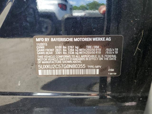 2016 BMW X6 XDRIVE3 - 5UXKU2C57G0N80355