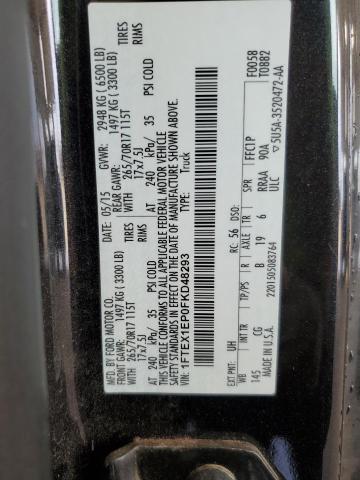 2015 FORD F150 SUPER 1FTEX1EP0FKD48293